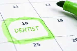 Dentist Appointment marked on a calendar